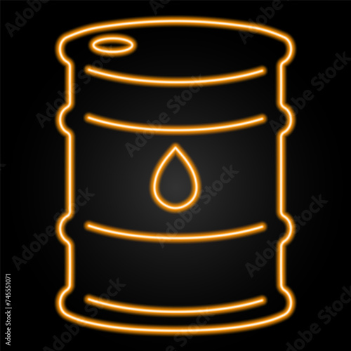 oil neon sign, modern glowing banner design, colorful modern design trend on black background. Vector illustration.