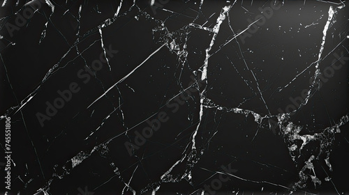 Black marble background texture wallpaper. Generative AI