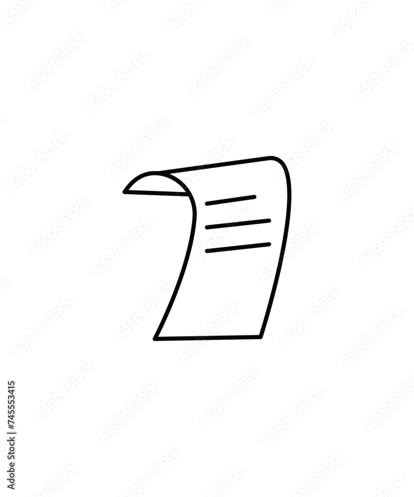 paper icon, vector best line icon. paper icon, vector best line icon.