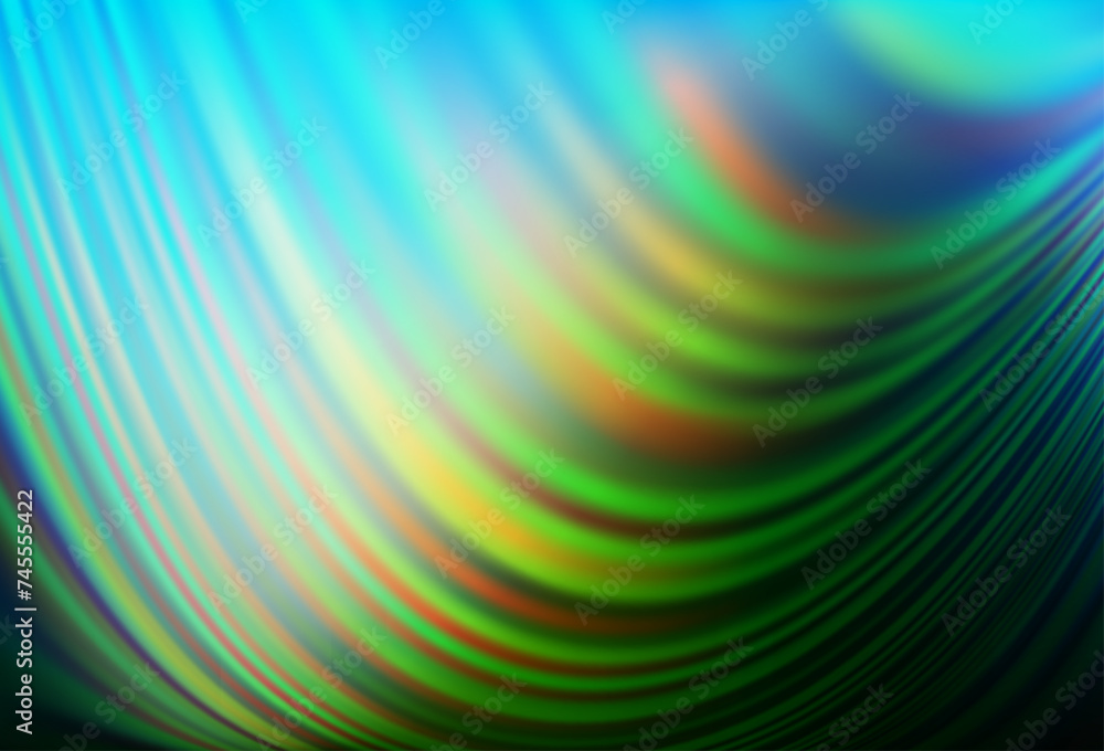 Dark Blue, Green vector background with bent ribbons. Dark Blue, Green vector background with bent ribbons.