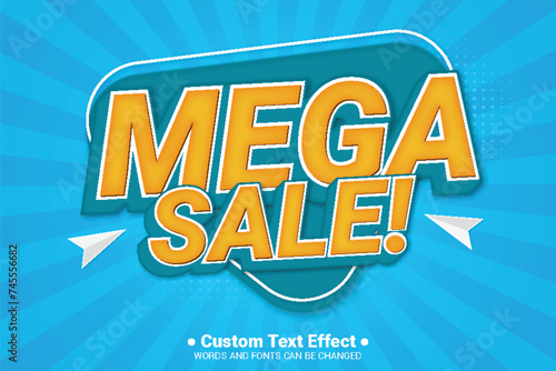 Free vector mega sale 3d text effect