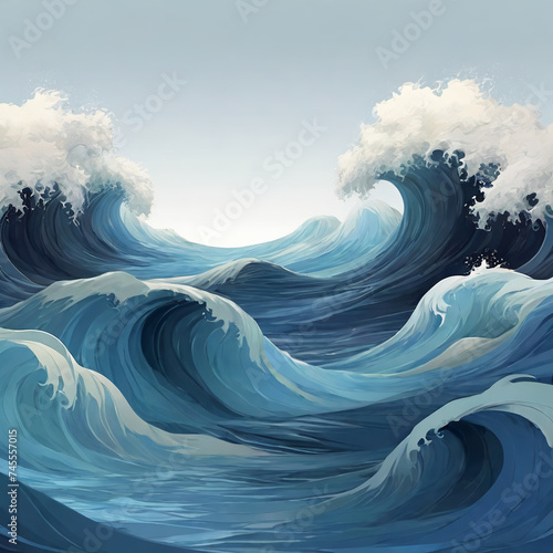 blue wave patern background © RyanPratama