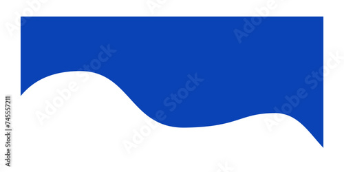 Separator shape for website. Curve Lines and Wave divider for Top or Bottom Page. Frame of header