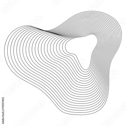 Abstract Wave Wireframe