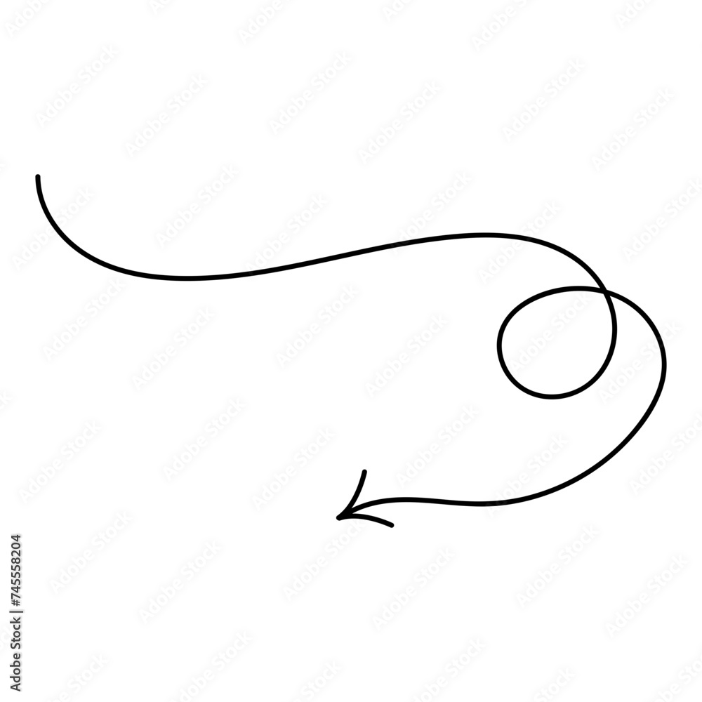Obraz premium Black Arrow Element