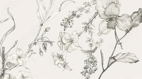 Botanical illustrations detailed and delicate celebrating the art of natures flora