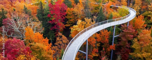 Canopy walks among fall colors elevated paths through forests ablaze with autumn immersive beauty