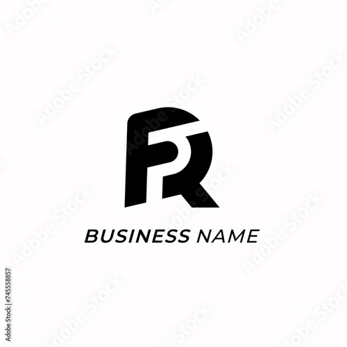 design logo creative letter F and letter R