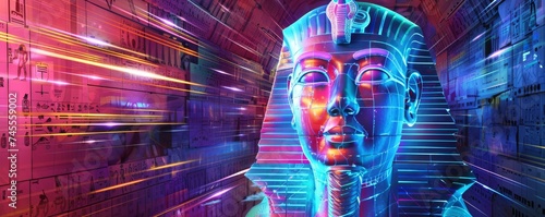 At a quantum computing facility, researchers decipher ancient sphinx riddles while enjoying ceviche, merging past and future