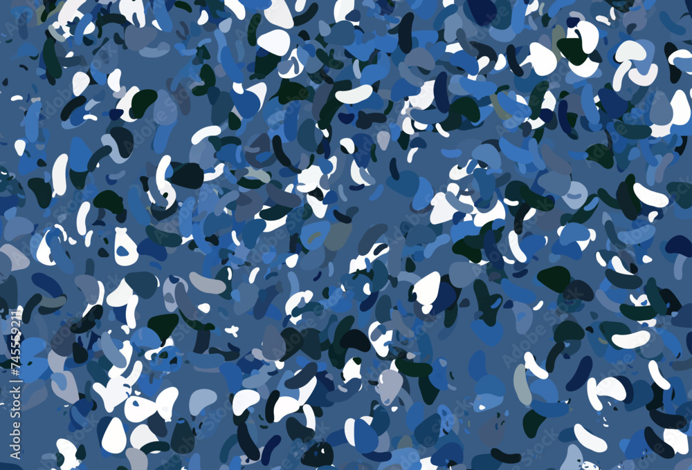 Light BLUE vector pattern with chaotic shapes. Light BLUE vector pattern with chaotic shapes.