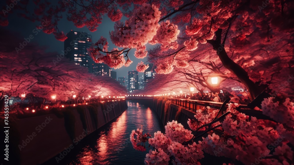 日本の桜並木