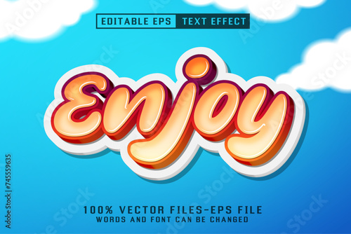 Enjoy Editable Text Effect