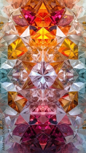 A magical kaleidoscope of iridescent hues and pattern photo