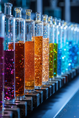 Synthetic elements glittering in a lab, with no human eyes to appreciate their beauty