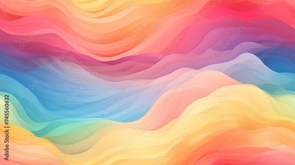 Vibrant Abstract Colorful Wave Pattern - Artistic Creative Design, Ideal for Digital Wallpaper or Graphic Art Projects, with Room for Text