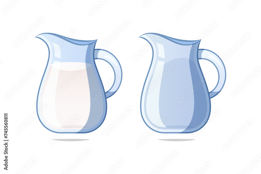 Jug of milk vector isolated on white background. Jug of milk vector isolated on white background.