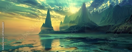 Fantasy landscapes realms of dreams and imagination where magic is real