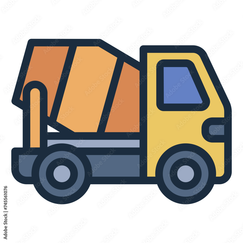 Cement Truck heavy vehicle icon