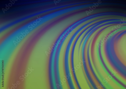 Dark Blue  Green vector blurred and colored background.