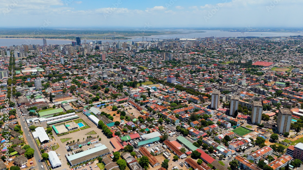 Aerial view of Maputo, Mozambique 