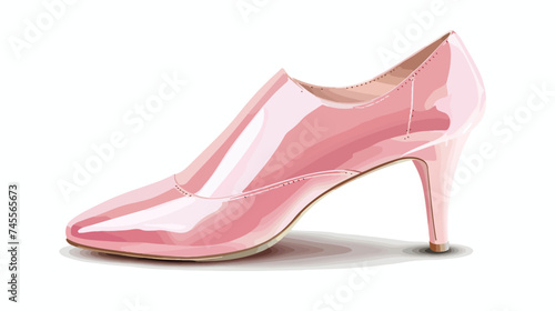 Women Day Pink High Heel Shoes Vector Illustration I