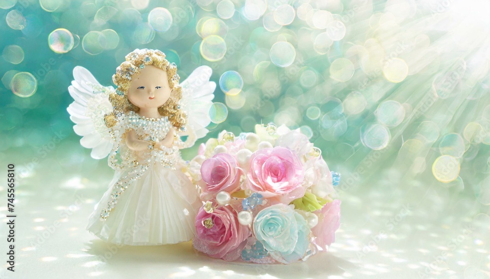 Fototapeta 可愛い天使の置き物