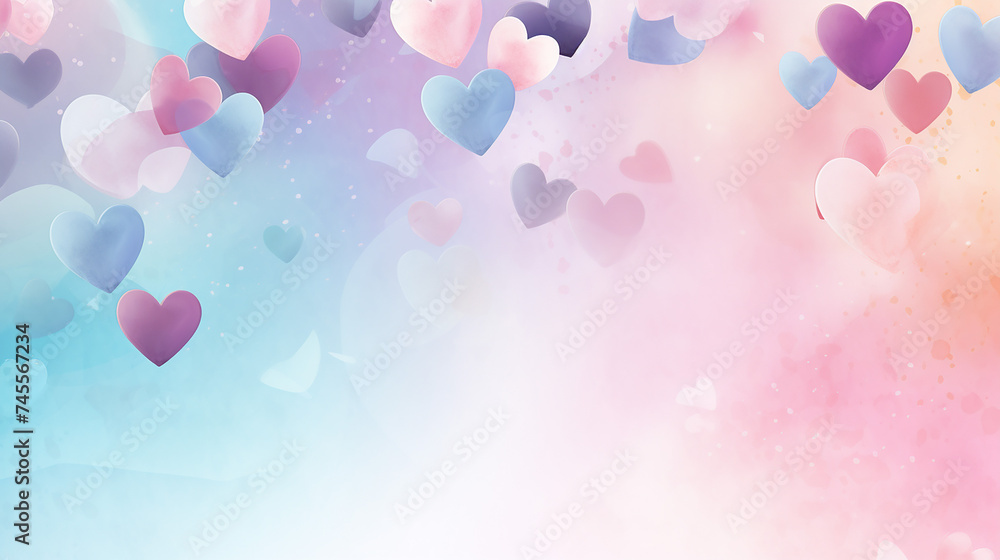 abstract mother's day background with colorful heart