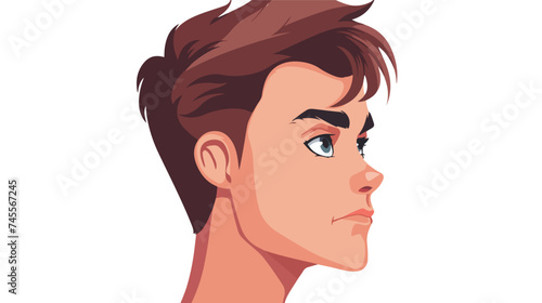 Young Man Face Cartoon Vector Illustration Graphic D