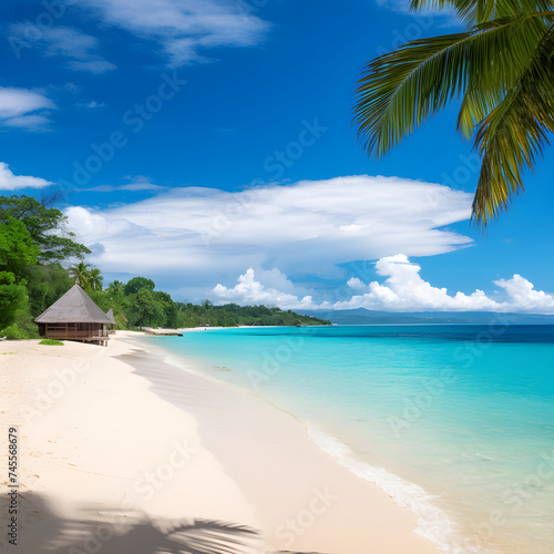 A Glimpse into Serenity: Pristine Beach and Tranquil Ocean View