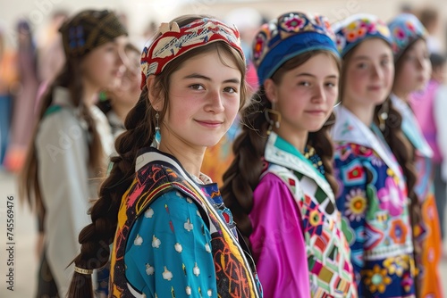 Kabul girls. People of Kyrgyzstan. Young Kyrgyz lady wearing national dress, costume. Central Asia. Gorgeous Kyrgyz female in traditional gown. Beauty of Asia. Uzbek lady. Youth. Attire. Headwear