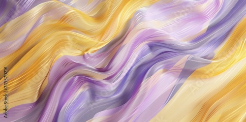 Abstract Painting of Yellow and Purple Colors