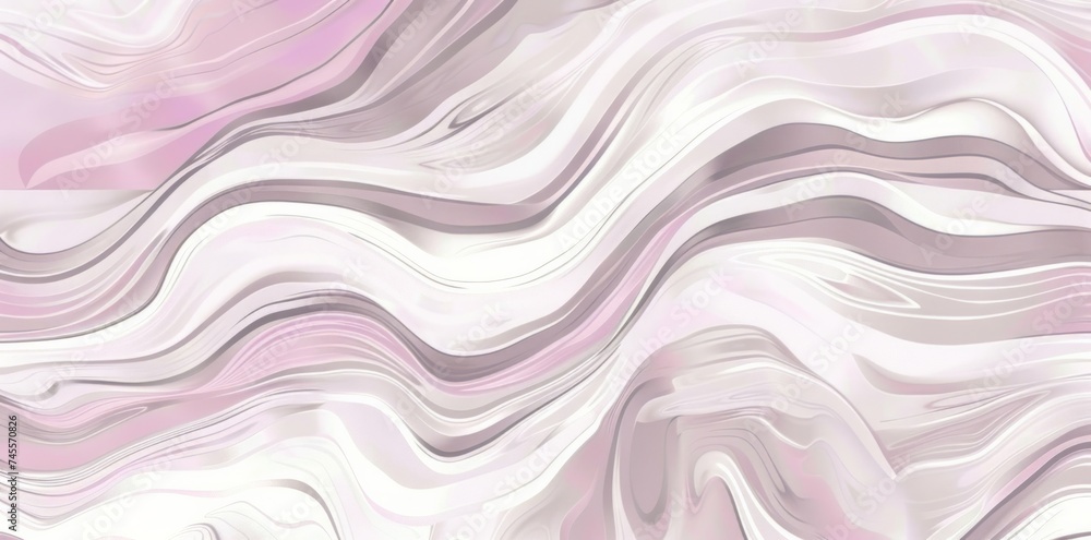 Abstract Pink and White Wavy Lines Background
