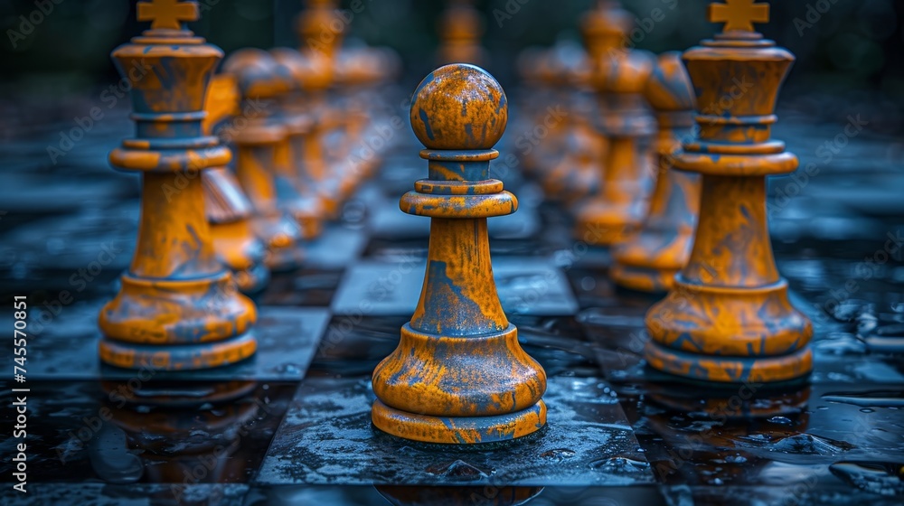 Fototapeta premium Illustrate the competitive edge in financial management, focusing on strategic acquisitions and efficient capital allocatio