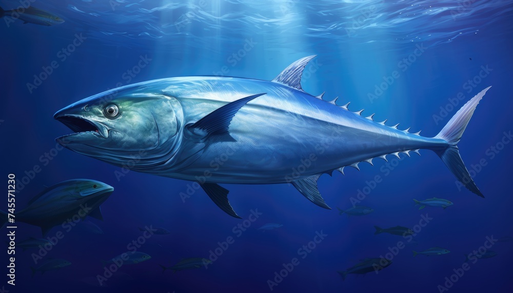 Fototapeta premium Thunnus is a type of fish lives in the ocean
