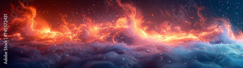 Colorful Fire and Water Background