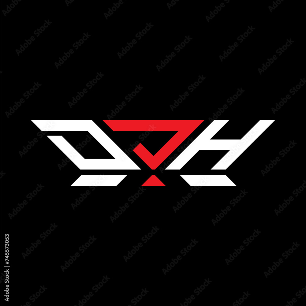 DJH letter logo vector design, DJH simple and modern logo. DJH luxurious alphabet design DJH letter logo vector design, DJH simple and modern logo. DJH luxurious alphabet design