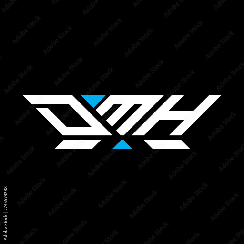 DMH letter logo vector design, DMH simple and modern logo. DMH luxurious alphabet design  