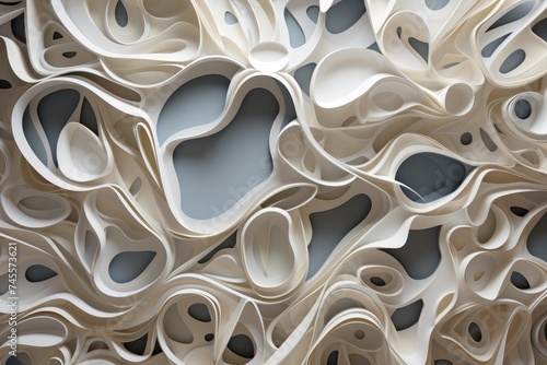 3D abstract paper art style, design