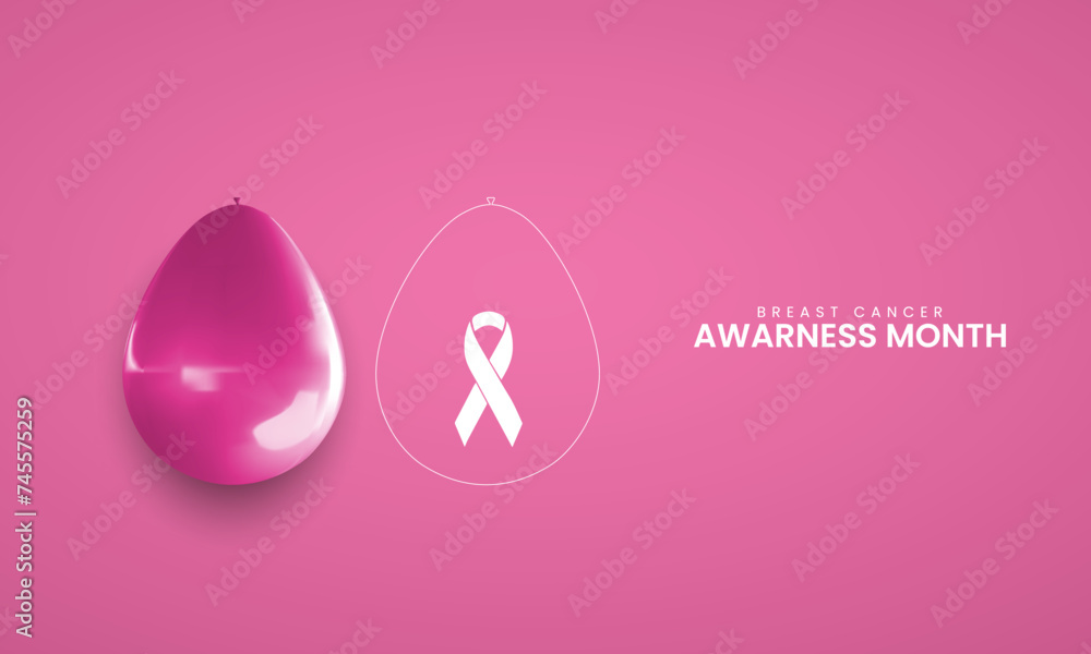 World breast cancer awareness and prevention day. Breast cancer awareness month. 3D Illustration World breast cancer awareness and prevention day. Breast cancer awareness month. 3D Illustration
