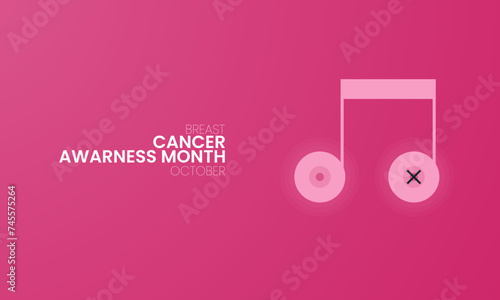 World breast cancer awareness and prevention day. Breast cancer awareness month. 3D Illustration