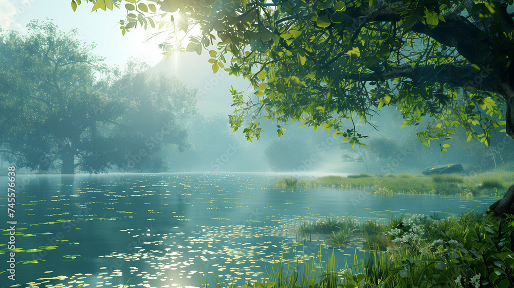 Fototapeta premium Calming auditory and visual experience
