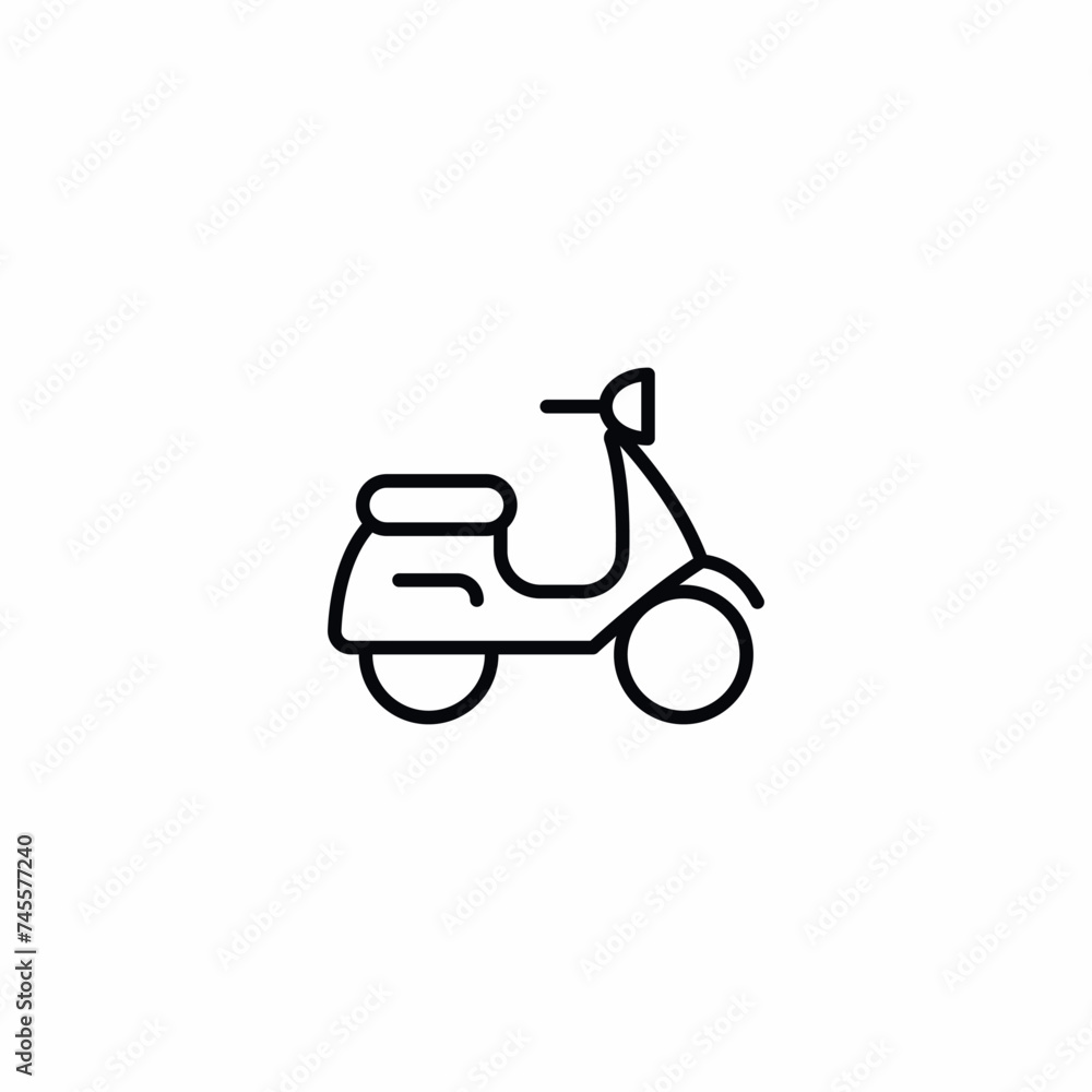 Scooter Moped Vector Icon Sign Symbol Scooter Moped Vector Icon Sign Symbol