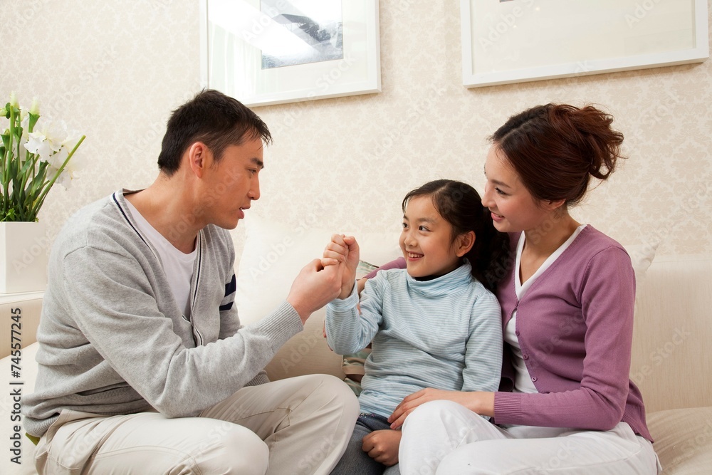 Fototapeta premium Family life in current China