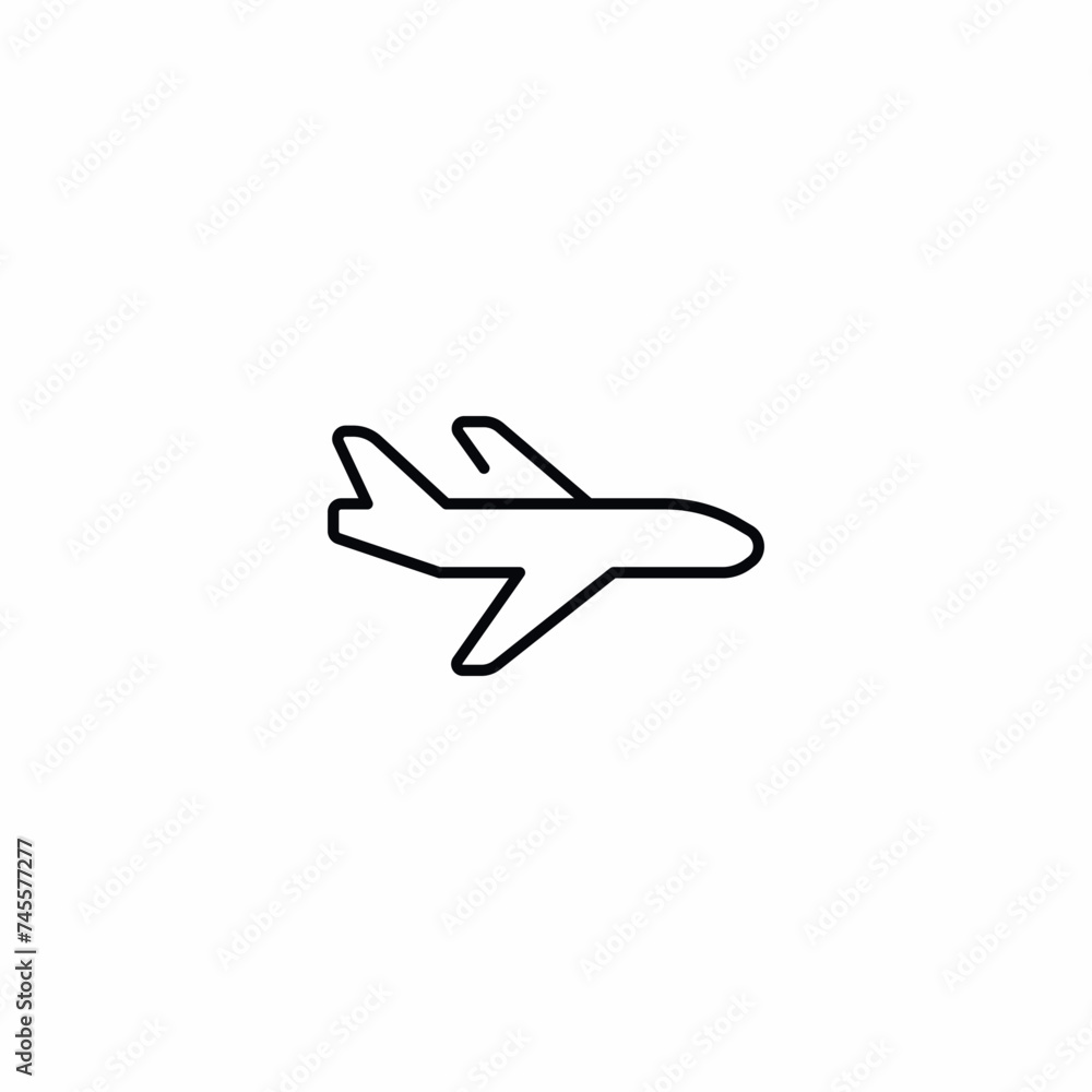 Airplane Plane Flight Vector Icon Sign Symbol Airplane Plane Flight Vector Icon Sign Symbol