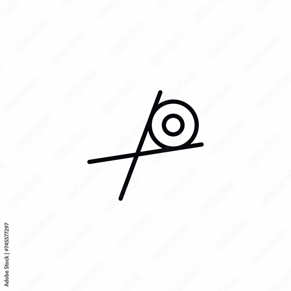 Sashimi Sushi Roll Stick Japanese Sign Symbol Sashimi Sushi Roll Stick Japanese Sign Symbol