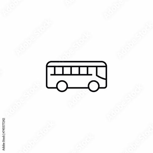 Bus Intercity Transportation Vector Icon Sign Symbol