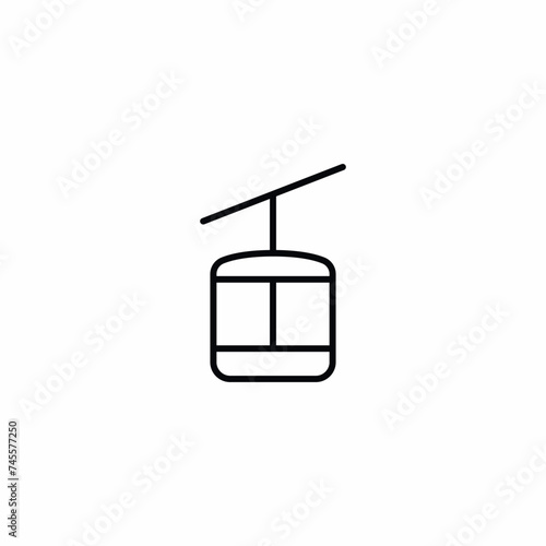 Cable Car Vector Icon Sign Symbol
