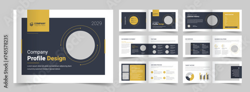 Annual Report, Multipage company profile design, Brochure template, cover page design, leaflet, magazine, Project Proposal