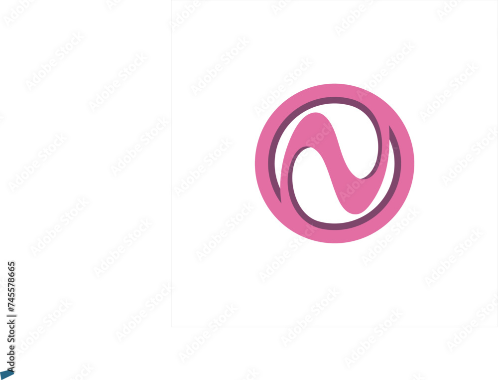 Letter ON logo design. Monogram O and N type abstract symbol. Initial N in circle vector icon. Letter ON logo design. Monogram O and N type abstract symbol. Initial N in circle vector icon.