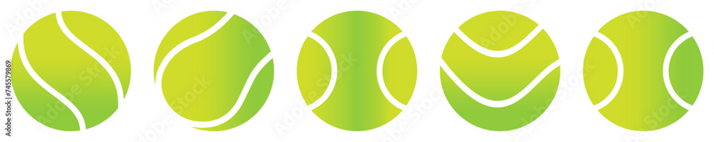 Tennis ball in different designs. Tennis ball. Sport concept. Vector illustration Tennis ball in different designs. Tennis ball. Sport concept. Vector illustration
